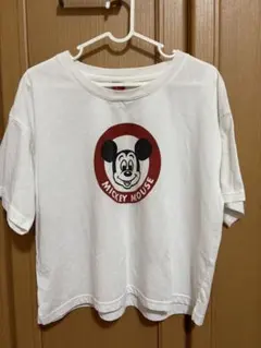 【Honeys】ディズニー ミッキーマウス Tシャツ M ホワイト レトロ可愛い
