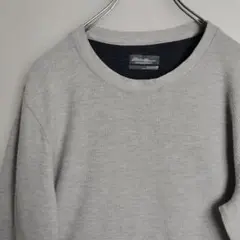 エディーバウアー 長袖シャツ ロンT サーマルシャツ グレー 無地 メンズＭ