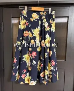 WILLSELECTION 花柄フレアロングスカートのサムネイル