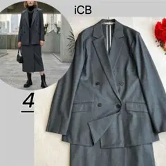 ICB★23SS ダブルスカートスーツ ビッグシルエット ロングスカート リネンのサムネイル