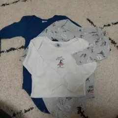 オーガニックコットンロンパース　3枚セット