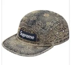 Supreme バンダナ柄キャップ tanステッカー付き Supreme バンダナ柄キャップ tanステッカー付き