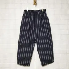 GU ジーユー (S)　メンズ シェフパンツ　ストライプ ポケットあり