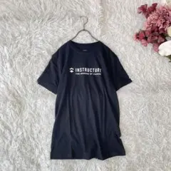 ●英字プリントTシャツ（S レギュラーフィット）黒　マレーシア製コットン100%