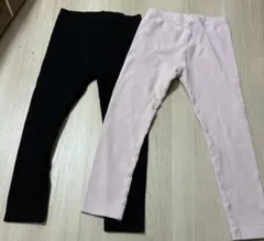 UNIQLOレギンスパンツ 120cm 黒とピンク 2色セット
