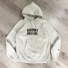 Champion リバースウィーブ グレー パーカー Lサイズ しみこみ　青タグ