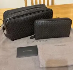 Bottega Veneta ブラウンクラッチバッグ、長財布セット☆美品☆
