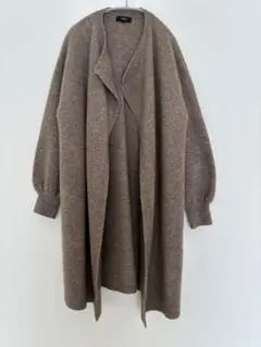 美品 エイトン ATON 畦編み ウールカシミヤ カーディガン 02 コート