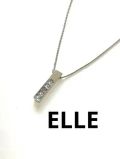 ELLE ネックレス ストーン バーデザイン シルバーのサムネイル