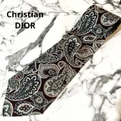 Christian Dior ペイズリー柄 ネクタイ　シルク100%