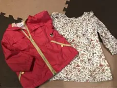 春にピッタリ‼️90cmGAPワンピース・ハッカキッズ上着セットのサムネイル