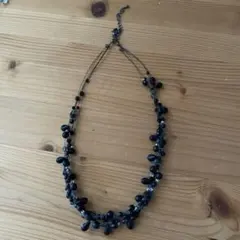 ハンドメイド　黒 ビーズ チョーカー
