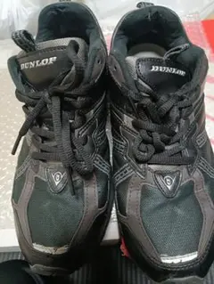 DUNLOP メンズスニーカー 26.0 EEEE ブラック/グレー