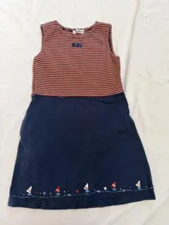 ファミリア　ノースリーブワンピース 120 赤紺