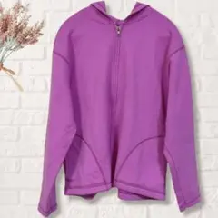 Hanes ヘインズ パーカー 【L】 マゼンタ 紫 長袖 裏起毛 ジップのサムネイル
