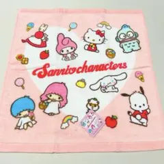 新品　サンリオキャラクターズ ハンドタオル ピンク