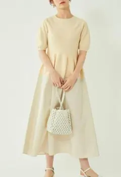 新品タグ付き　ユナイテッドアローズドッキングワンピース　ロング　リッタイ　ニット