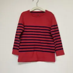 ユニクロ　トップス　ニット　赤　ロンT 長袖　120 綿100%