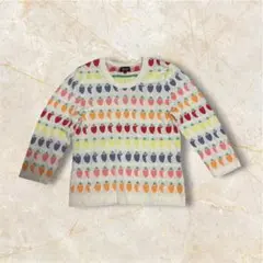 SONIA RYKIEL フルーツ柄 ニット 長袖 40 レトロのサムネイル