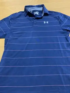 Under Armour ネイビー ストライプ シャツ S