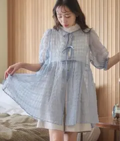 earth music&ecology シアーパフチュニック