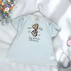 《BLUE CROSS》 チップとデールTシャツ 水色 フレア裾 Disneyのサムネイル