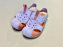 NIKEサンレイ プロテクト 2 PS サンダル　ホワイト/ピンク　14cm