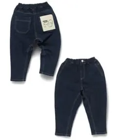 【美品】ダークブルーデニムパンツ ハイウエスト
