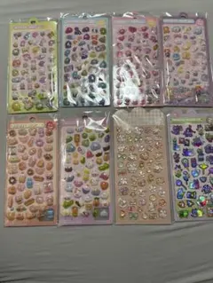 シール　8枚セット　ボンボンドロップ風 3Dシール