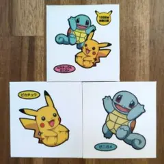 ポケモンパン　デコキャラシール　ピカチュウ　ゼニガメ