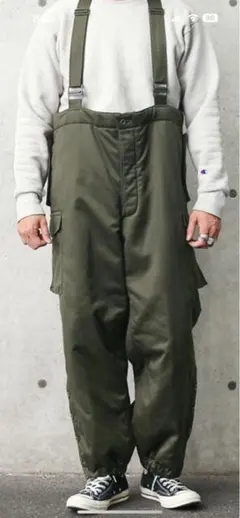 デッドストック オーストリア軍 サスペンダー付き オーバーパンツ