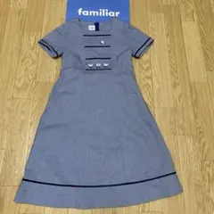 ファミリア＊綿100%半袖ワンピース＊130＊紺色系