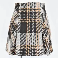 スナイデル SNIDEL ロービングチェックスカート オレンジ