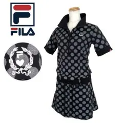 FILA GOLFフィラゴルフレディース ワンピース ドット ワッペン 刺繍