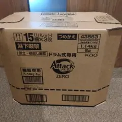 Kao Attack ZERO ドラム式専用 つめかえ 1.14kg 6袋入のサムネイル