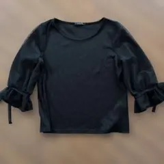 INGNI ブラックリブトップス