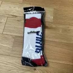 ballaholic ソックス ホワイト/レッド　Bソックス
