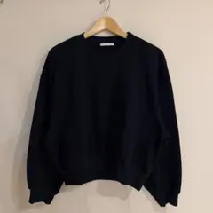 ZARA zara ネイビー クルーネック トレーナー