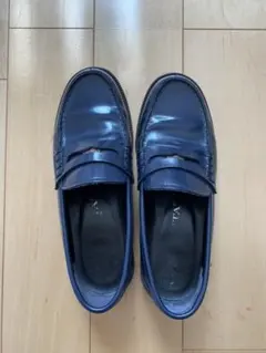 HARUTA コインローファー 22.5 ネイビー