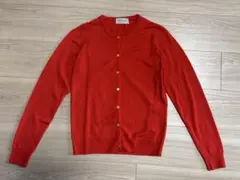 JOHN SMEDLEY カーディガン S レッド　ジョンスメドレー