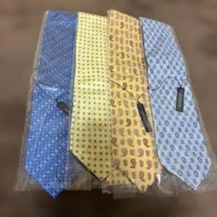 ネクタイセット 青 黄色 ペイズリー他