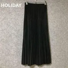 HOLIDAY 黒のプリーツロングスカートのサムネイル