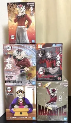 【鬼滅の刃】童磨 フィギュア ちょこのせ 含む5体 まとめ売り