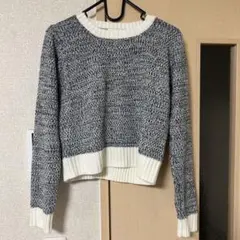 EGOIST セーター グレー フリーサイズ 美品 黒‪✕‬白