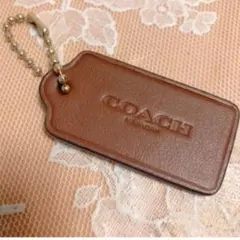 COACH コーチ レザー バッグチャーム キーホルダー ブラウン