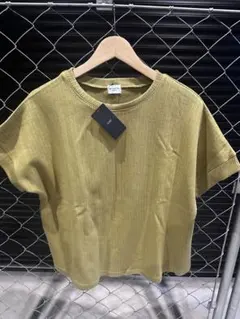 ガレージセール❗️カーキ リブニット Tシャツ Mサイズ DR45-21E125