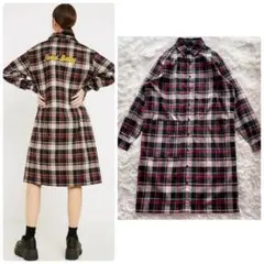 LAZY OAF　レイジーオーフ　フランネルシャツワンピース　チェック模様　Sのサムネイル