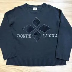 ドンペリーノ DONPELIENO ニット セーター 長袖 ブラック