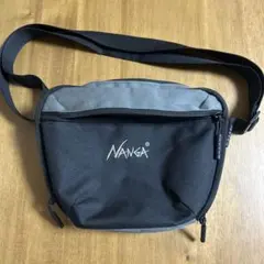 NANGA ナンガ　ショルダーバッグ　刺繍　黒グレー