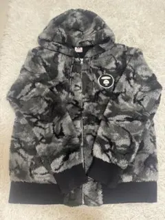 A Bathing Ape フリースパーカー グレー・ブラック